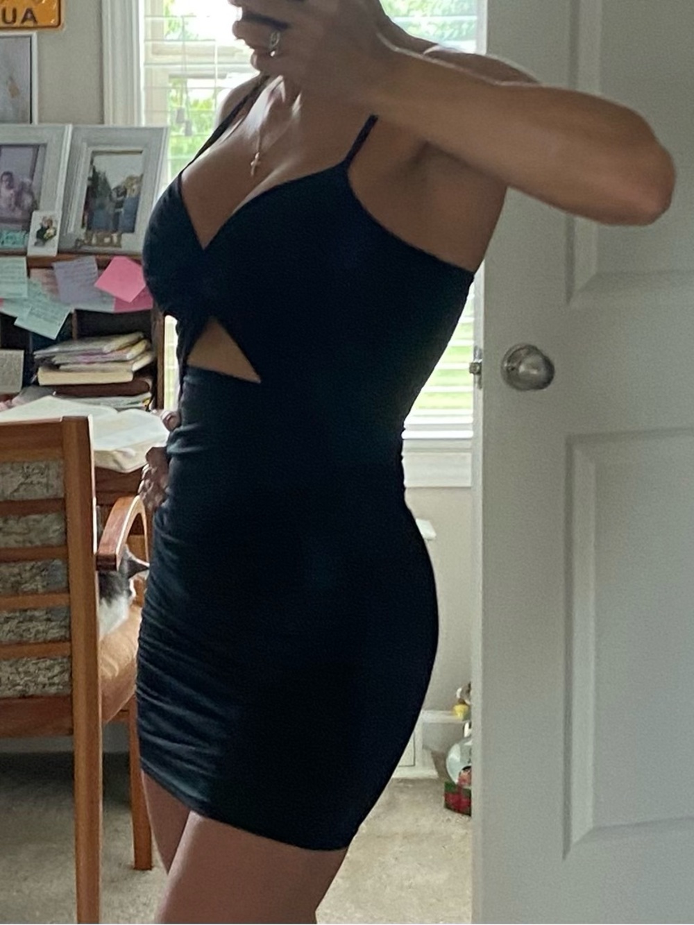Boohoo Black Cutout Bodycon Mini Dress